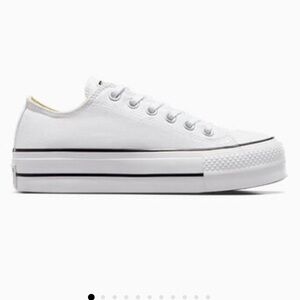 Converse Chuck Taylor All Star Lift Platform Canvas White Sneakers Size 6.5